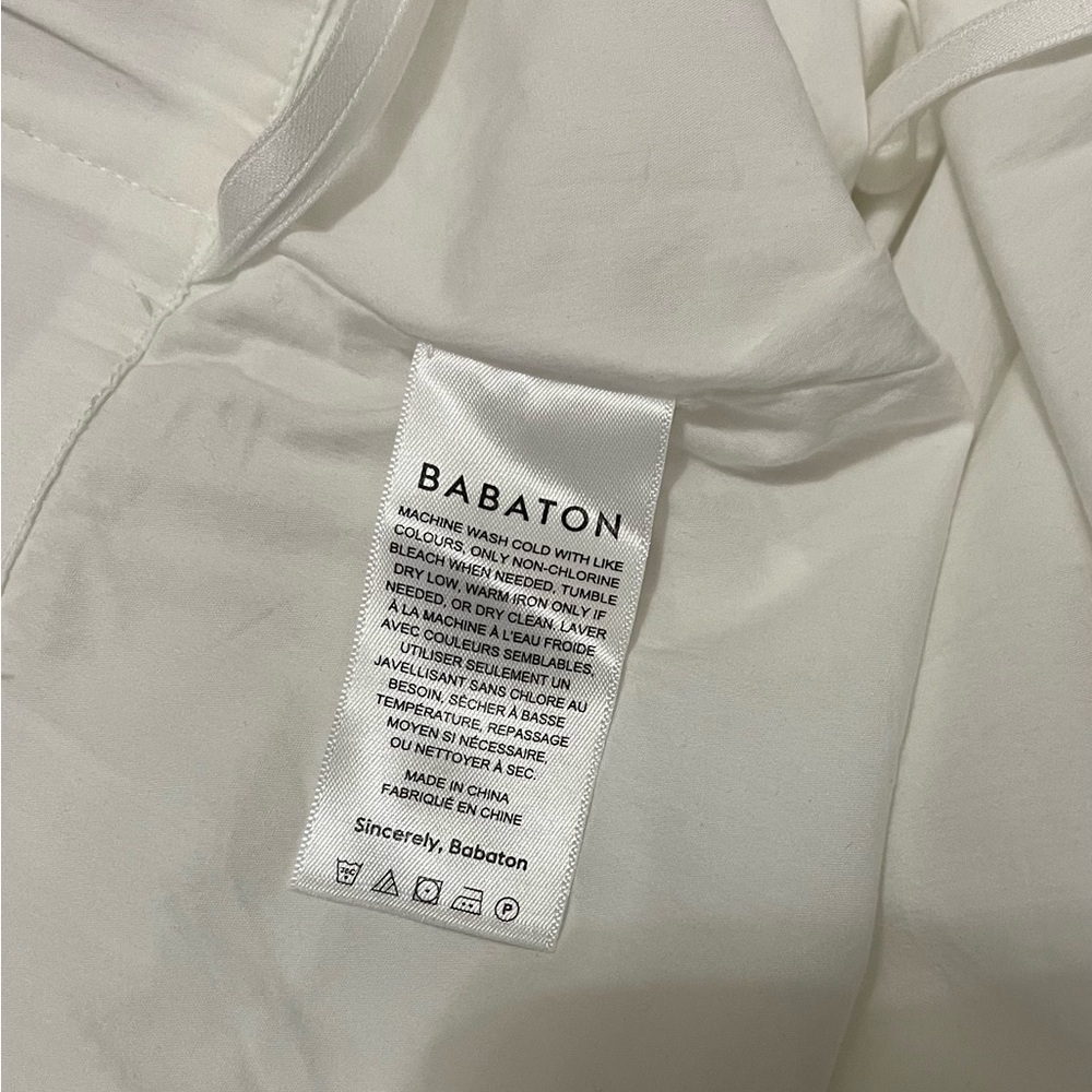 Aritzia Babaton Prest Ruched White Skirt Size 00 - Picture 9 of 9